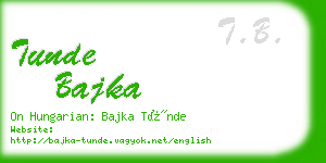 tunde bajka business card